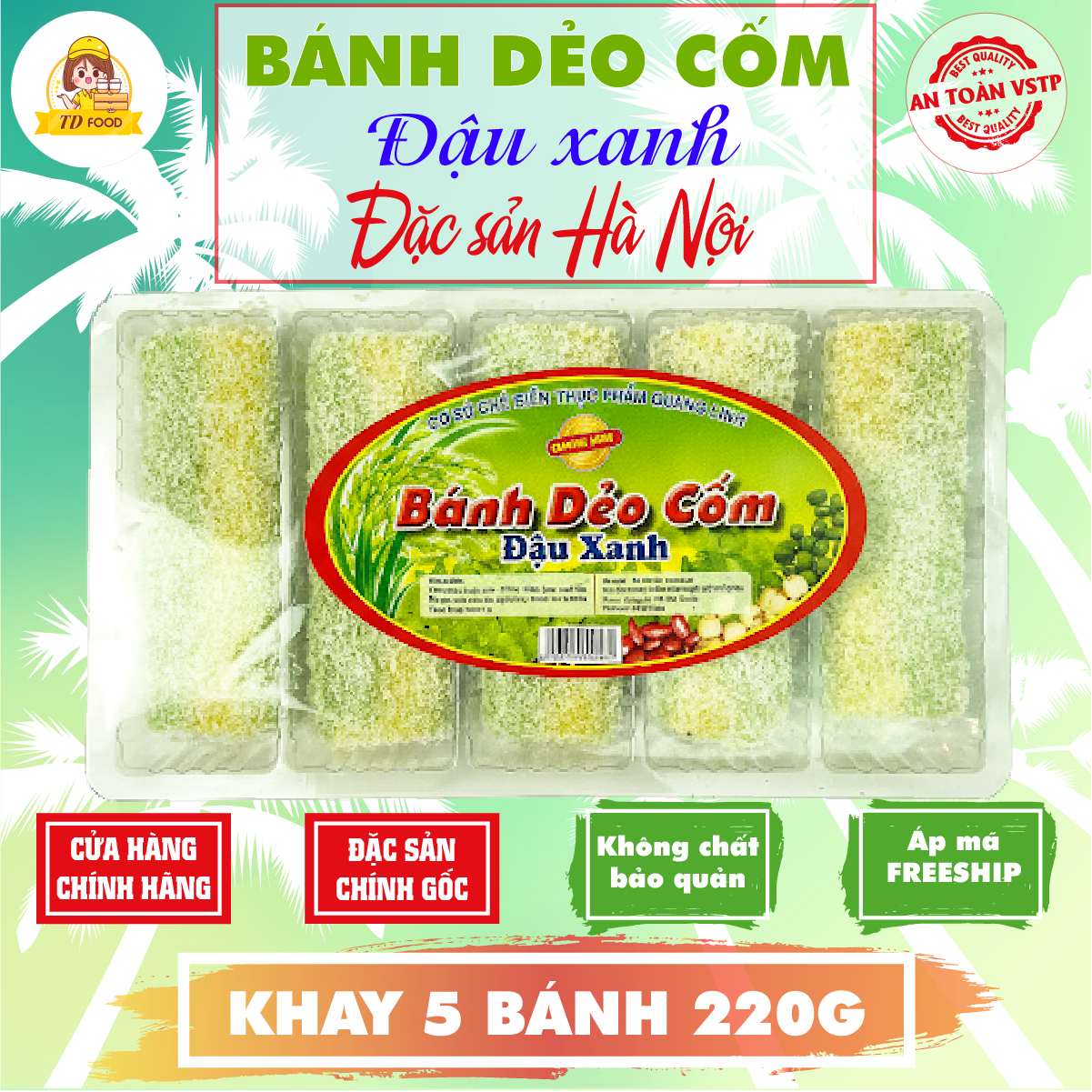 bánh dẻo cốm đậu xanh, đặc sản hà nội