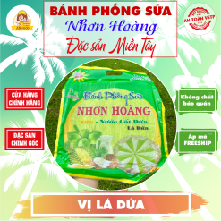 Bánh phồng sữa Nhơn Hoàng vị lá dứa