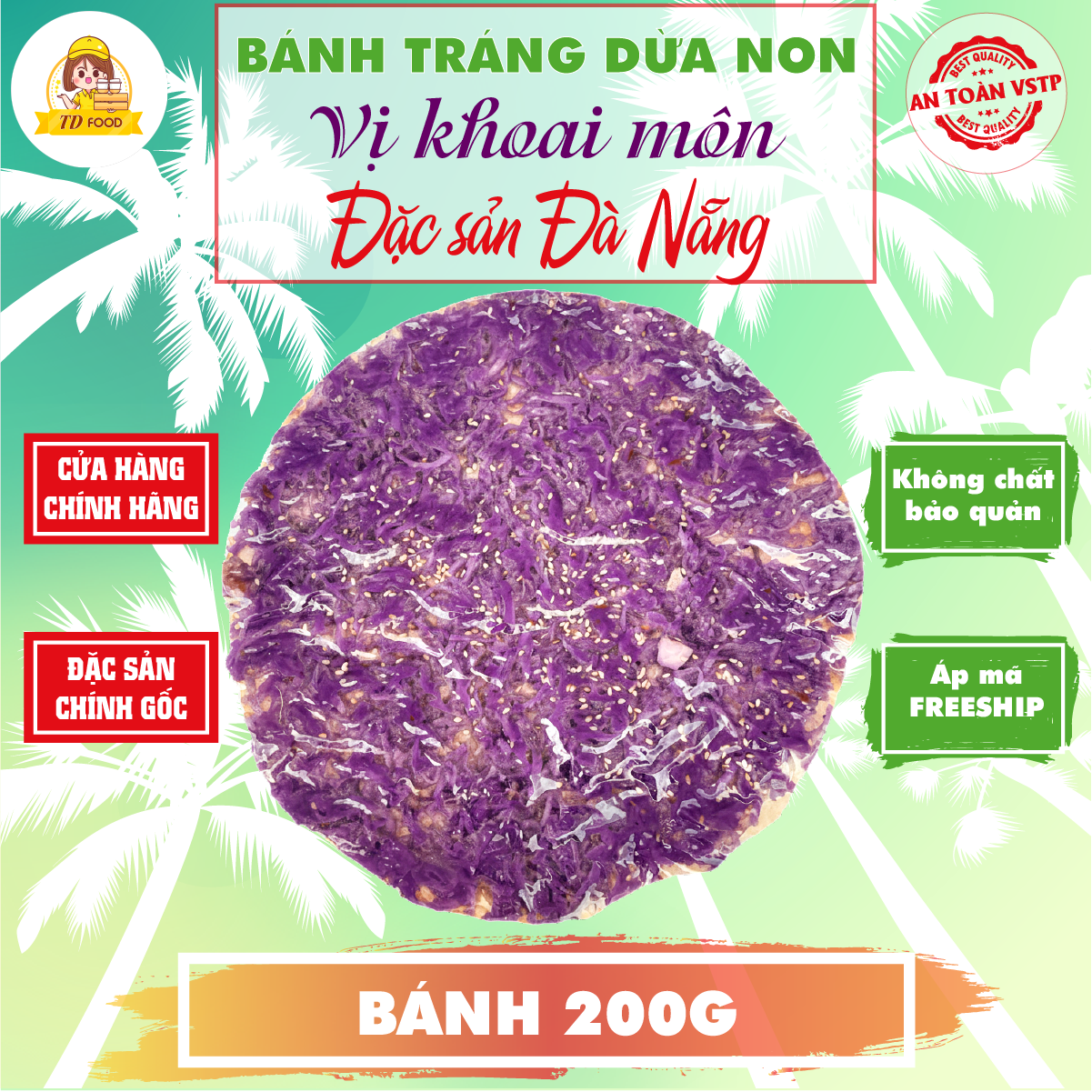 Bánh tráng dừa non