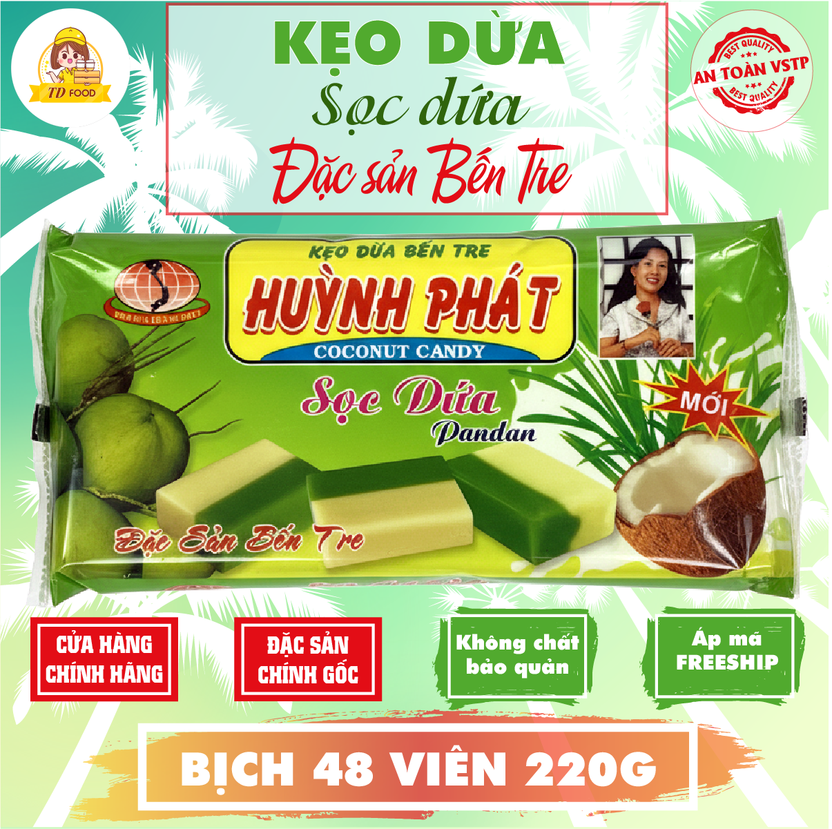 Kẹo dừa sọc dứa