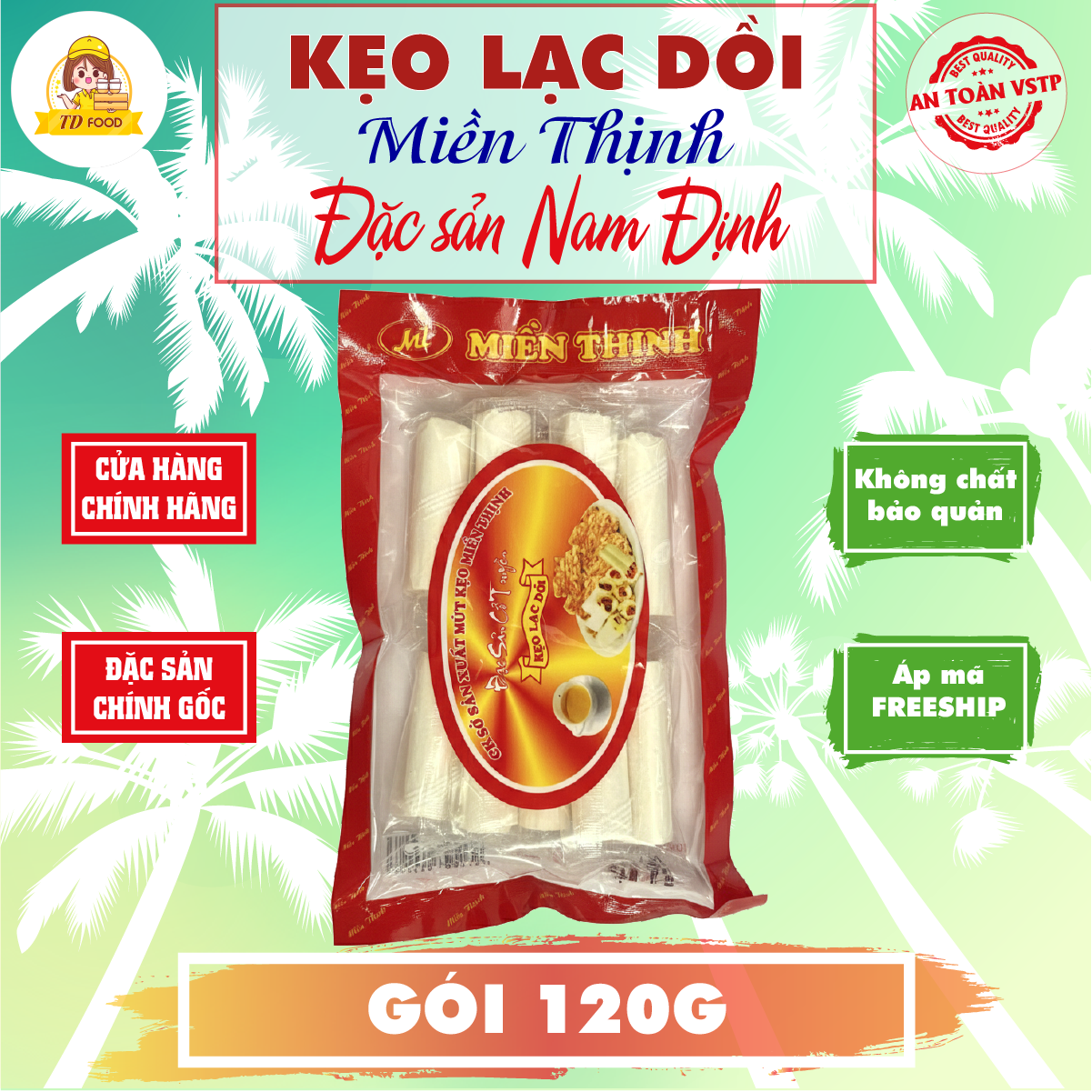 Kẹo lạc dồi (kẹo kéo tuổi thơ)