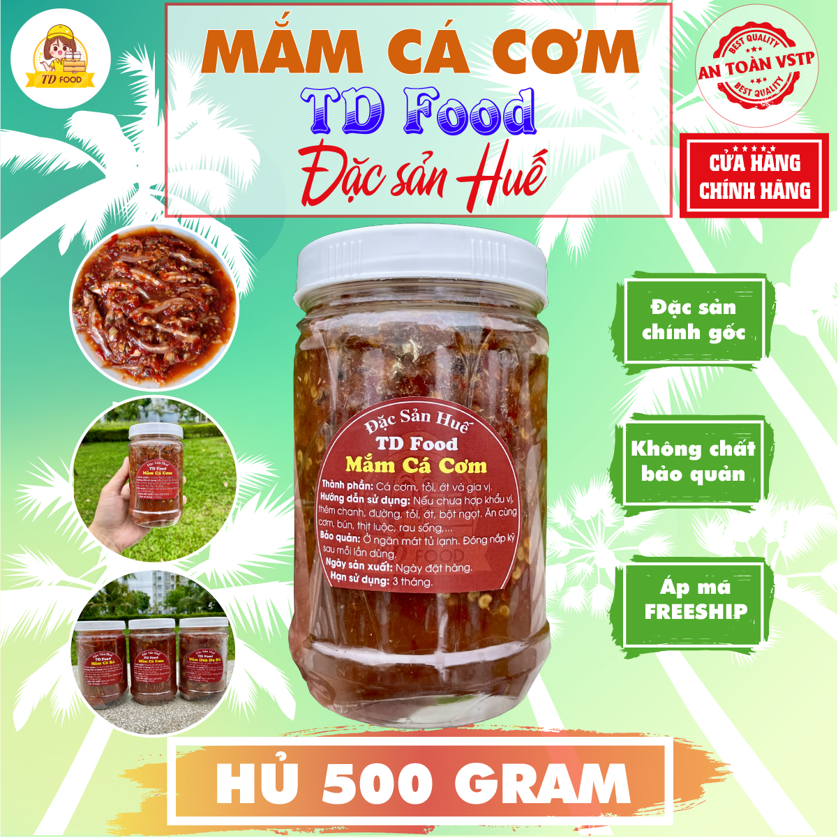 Mắm cá cơm TD Food - Đặc sản Huế